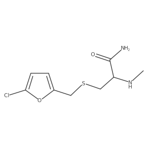 3-{[(5-Chlorofuran-2-yl)methyl]sulfanyl}-2-(methylamino)propanamide结构式