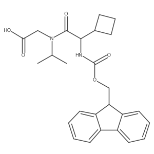 2-[2-cyclobutyl-2-({[(9H-fluoren-9-yl)methoxy]carbonyl}amino)-N-(propan-2-yl)acetamido]acetic acid结构式