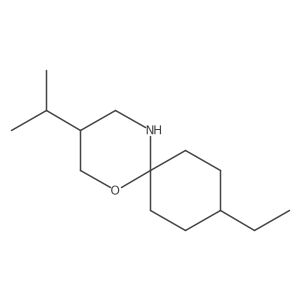 9-Ethyl-3-(propan-2-yl)-1-oxa-5-azaspiro[5.5]undecane结构式