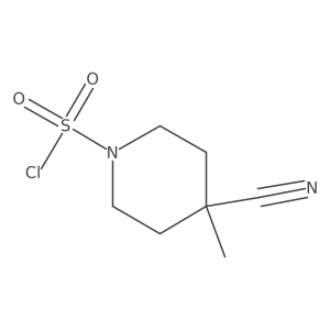 4-Cyano-4-methylpiperidine-1-sulfonyl chloride结构式