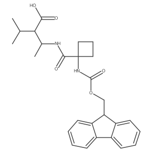 3-{[1-({[(9H-fluoren-9-yl)methoxy]carbonyl}amino)cyclobutyl]formamido}-2-(propan-2-yl)butanoic acid Structure