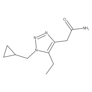 2-[1-(cyclopropylmethyl)-5-ethyl-1H-1,2,3-triazol-4-yl]acetamide结构式