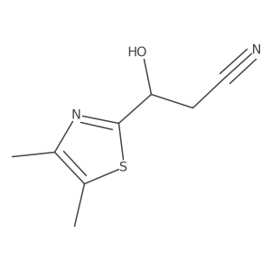 3-(Dimethyl-1,3-thiazol-2-yl)-3-hydroxypropanenitrile Structure