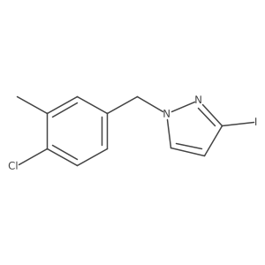 1-[(4-chloro-3-methylphenyl)methyl]-3-iodo-1H-pyrazole结构式