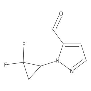 1-(2,2-Difluorocyclopropyl)-1H-pyrazole-5-carbaldehyde Structure