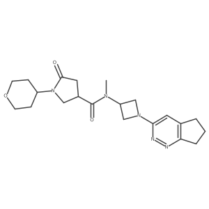 N-(1-{5H,6H,7H-cyclopenta[c]pyridazin-3-yl}azetidin-3-yl)-N-methyl-1-(oxan-4-yl)-5-oxopyrrolidine-3-carboxamide Structure