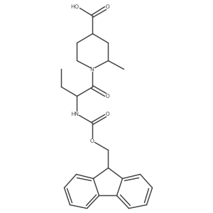 (2RS,4RS)-1-[(2S)-2-({[(9H-fluoren-9-yl)methoxy]carbonyl}amino)butanoyl]-2-methylpiperidine-4-carboxylic acid Structure