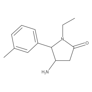 4-Amino-1-ethyl-5-(3-methylphenyl)pyrrolidin-2-one结构式