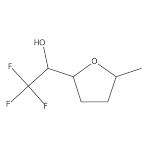 (1S)-2,2,2-trifluoro-1-[(5R)-5-methyloxolan-2-yl]ethan-1-ol结构式