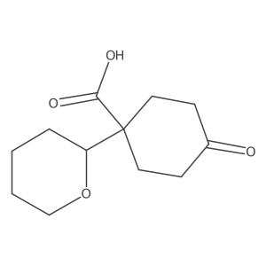 1-(Oxan-2-yl)-4-oxocyclohexane-1-carboxylic acid结构式