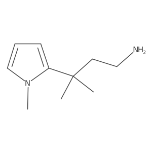 3-methyl-3-(1-methyl-1H-pyrrol-2-yl)butan-1-amine结构式
