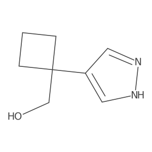 [1-(1H-pyrazol-4-yl)cyclobutyl]methanol结构式