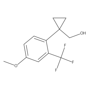 {1-[4-Methoxy-2-(trifluoromethyl)phenyl]cyclopropyl}methanol Structure