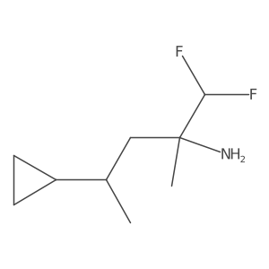 4-Cyclopropyl-1,1-difluoro-2-methylpentan-2-amine Structure