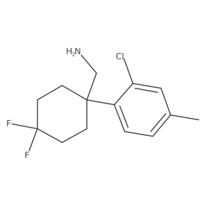 [1-(2-Chloro-4-methylphenyl)-4,4-difluorocyclohexyl]methanamine Structure