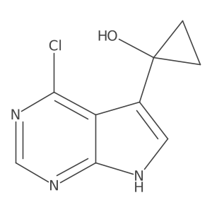 1-{4-chloro-7H-pyrrolo[2,3-d]pyrimidin-5-yl}cyclopropan-1-ol Structure