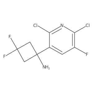 1-(2,6-Dichloro-5-fluoropyridin-3-yl)-3,3-difluorocyclobutan-1-amine Structure
