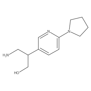 3-Amino-2-[6-(pyrrolidin-1-yl)pyridin-3-yl]propan-1-ol Structure