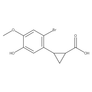 2-(2-Bromo-5-hydroxy-4-methoxyphenyl)cyclopropane-1-carboxylic acid结构式