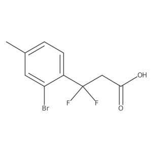 3-(2-Bromo-4-methylphenyl)-3,3-difluoropropanoic acid Structure