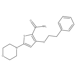 5-Morpholino-3-phenethoxythiophene-2-carboxamide Structure
