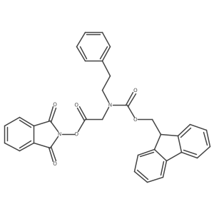 1,3-dioxo-2,3-dihydro-1H-isoindol-2-yl 2-({[(9H-fluoren-9-yl)methoxy]carbonyl}(2-phenylethyl)amino)acetate Structure