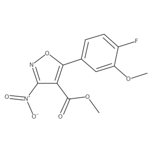 Methyl 5-(4-fluoro-3-methoxyphenyl)-3-nitroisoxazole-4-carboxylate结构式
