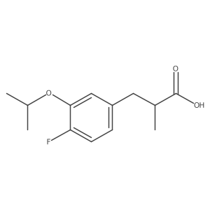3-(4-Fluoro-3-isopropoxyphenyl)-2-methylpropanoic acid Structure