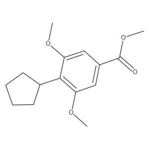 Methyl 4-cyclopentyl-3,5-dimethoxybenzoate结构式