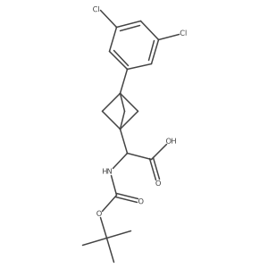 2-{[(Tert-butoxy)carbonyl]amino}-2-[3-(3,5-dichlorophenyl)bicyclo[1.1.1]pentan-1-yl]acetic acid结构式