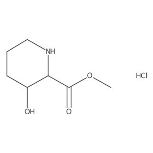 Methyl (2S,3S)-3-hydroxypiperidine-2-carboxylate hydrochloride结构式