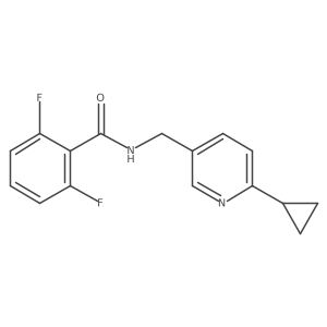 N-[(6-cyclopropylpyridin-3-yl)methyl]-2,6-difluorobenzamide结构式