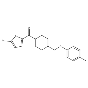 3-{[1-(5-Bromothiophene-2-carbonyl)piperidin-4-yl]methoxy}-6-methylpyridazine结构式