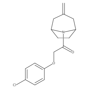 2-(4-chlorophenoxy)-1-((1R,5S)-3-methylene-8-azabicyclo[3.2.1]octan-8-yl)ethan-1-one结构式