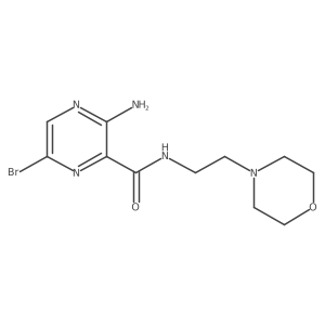 3-amino-6-bromo-N-(2-morpholin-4-ylethyl)pyrazine-2-carboxamide Structure