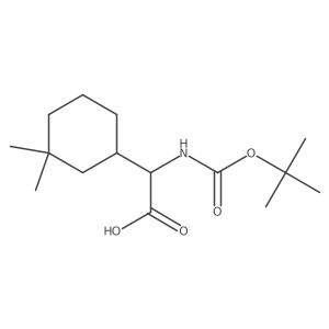 (2S)-2-((tert-Butoxycarbonyl)amino)-2-(3,3-dimethylcyclohexyl)acetic acid Structure