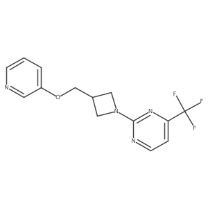 2-{3-[(Pyridin-3-yloxy)methyl]azetidin-1-yl}-4-(trifluoromethyl)pyrimidine结构式