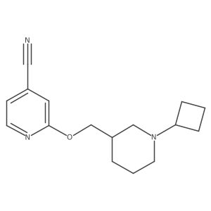 2-[(1-Cyclobutylpiperidin-3-yl)methoxy]pyridine-4-carbonitrile结构式