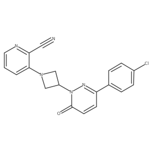 3-[3-[3-(4-Chlorophenyl)-6-oxopyridazin-1-yl]azetidin-1-yl]pyridine-2-carbonitrile结构式