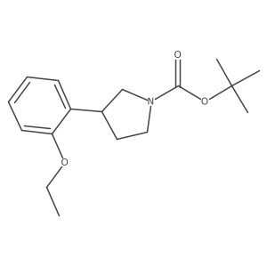 1-Boc-3-(2-ethoxyphenyl)pyrrolidine结构式