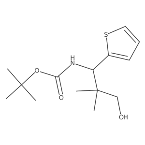 tert-butyl N-[3-hydroxy-2,2-dimethyl-1-(thiophen-2-yl)propyl]carbamate结构式