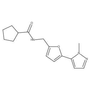 N-{[5-(1-methyl-1H-pyrazol-5-yl)furan-2-yl]methyl}cyclopentanecarboxamide Structure