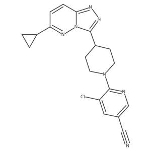 5-Chloro-6-[4-(6-cyclopropyl-[1,2,4]triazolo[4,3-b]pyridazin-3-yl)piperidin-1-yl]pyridine-3-carbonitrile Structure
