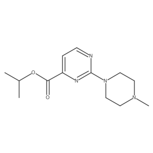 Propan-2-yl 2-(4-methylpiperazin-1-yl)pyrimidine-4-carboxylate结构式