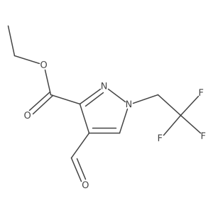 Ethyl 4-formyl-1-(2,2,2-trifluoroethyl)pyrazole-3-carboxylate结构式