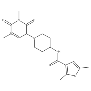 N-[1-(1,3-dimethyl-2,4-dioxo-5H-pyrimidin-1-ium-5-yl)piperidin-4-yl]-2,5-dimethylfuran-3-carboxamide Structure