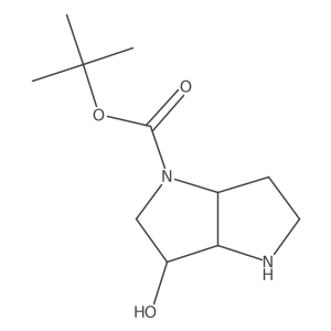 Tert-butyl cis-6-hydroxy-2,3,3A,5,6,6A-hexahydro-1H-pyrrolo[3,2-B]pyrrole-4-carboxylate结构式