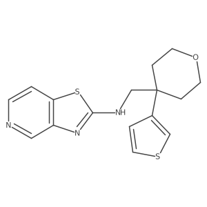 N-{[4-(thiophen-3-yl)oxan-4-yl]methyl}-[1,3]thiazolo[4,5-c]pyridin-2-amine结构式
