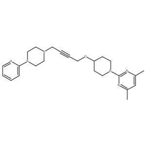 4,6-Dimethyl-2-[4-({4-[4-(pyridin-2-yl)piperazin-1-yl]but-2-yn-1-yl}oxy)piperidin-1-yl]pyrimidine Structure