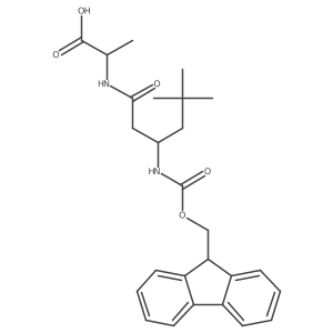(2S)-2-[3-({[(9H-fluoren-9-yl)methoxy]carbonyl}amino)-5,5-dimethylhexanamido]propanoic acid结构式